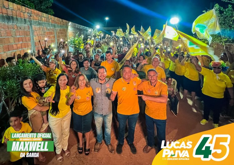 Lucas Paiva participa do lançamento da candidatura de Maxwell da Banda a vereador de Davinópolis