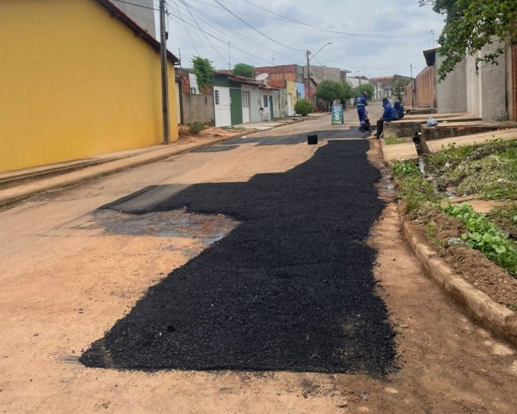 Rua Marechal Rondon passa por recuperação asfáltica na Vila Redenção I