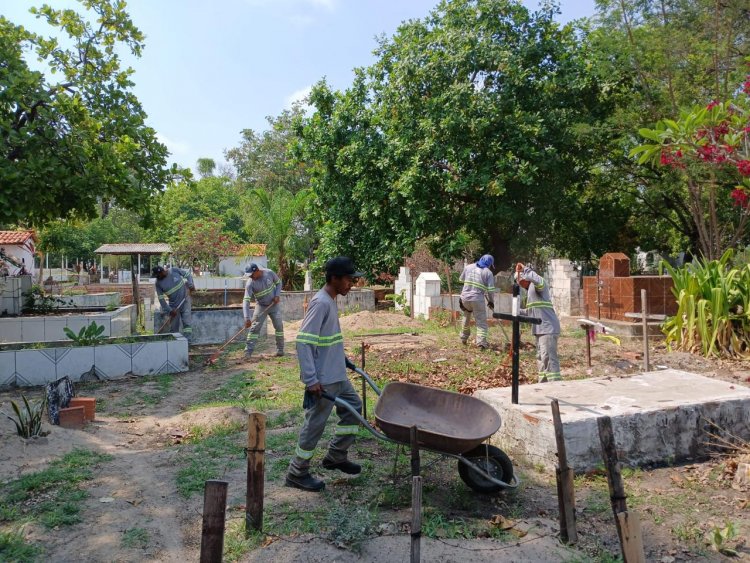 Davinópolis inicia limpeza e manutenção no cemitério Jardim das Rosas