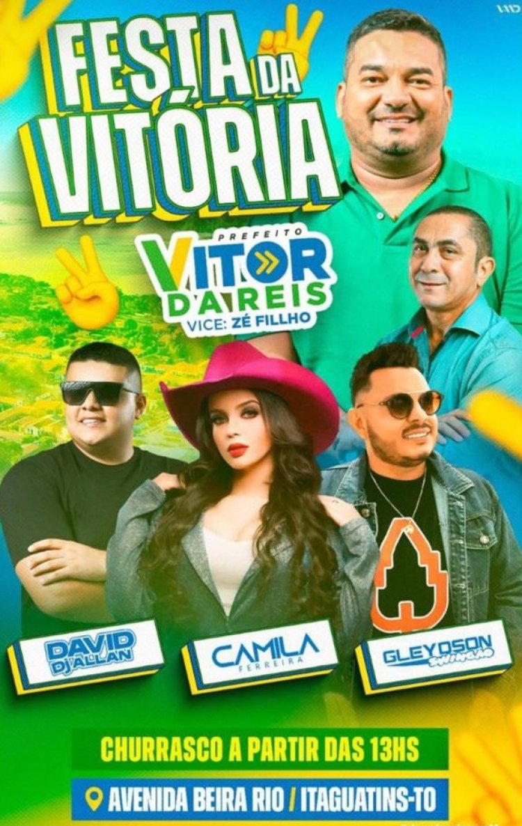 Prefeito Vitor da Reis confirma festa da vitória no dia 01 de novembro em Itaguatins