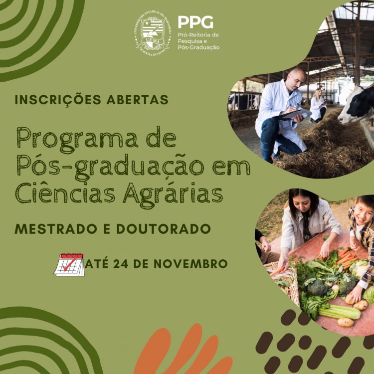 Uema abre inscrições para o Mestrado e Doutorado em Ciências Agrárias