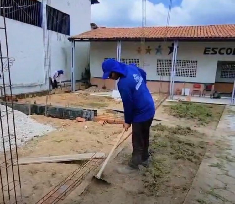 Buritirana inicia obra de reforma e ampliação da Escola Caminho do Saber